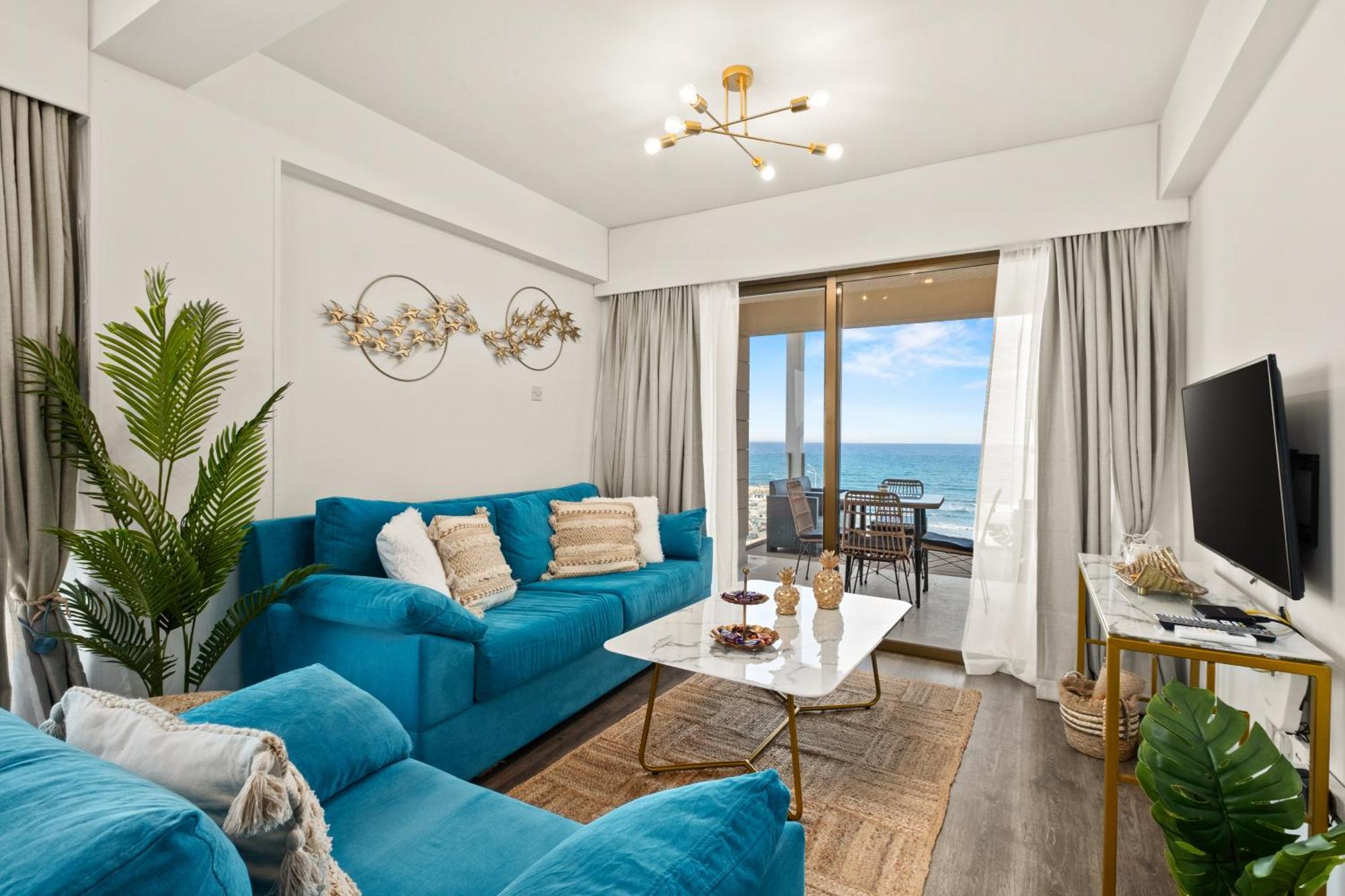 شقة Lazuli Sea View Beachfront Ap 254 لارنكا المظهر الخارجي الصورة